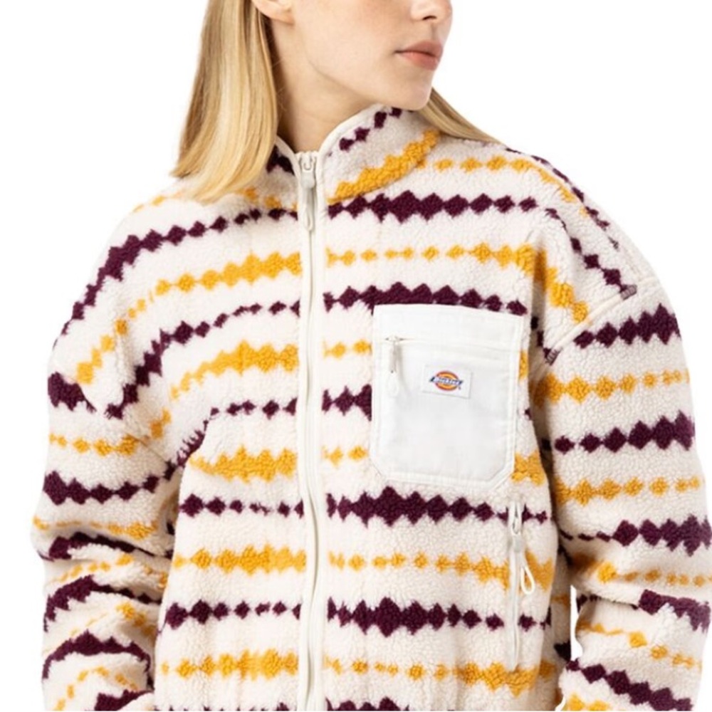 Dickies Life Falkville Sherpa Jacket - Ecru/Grape Tine